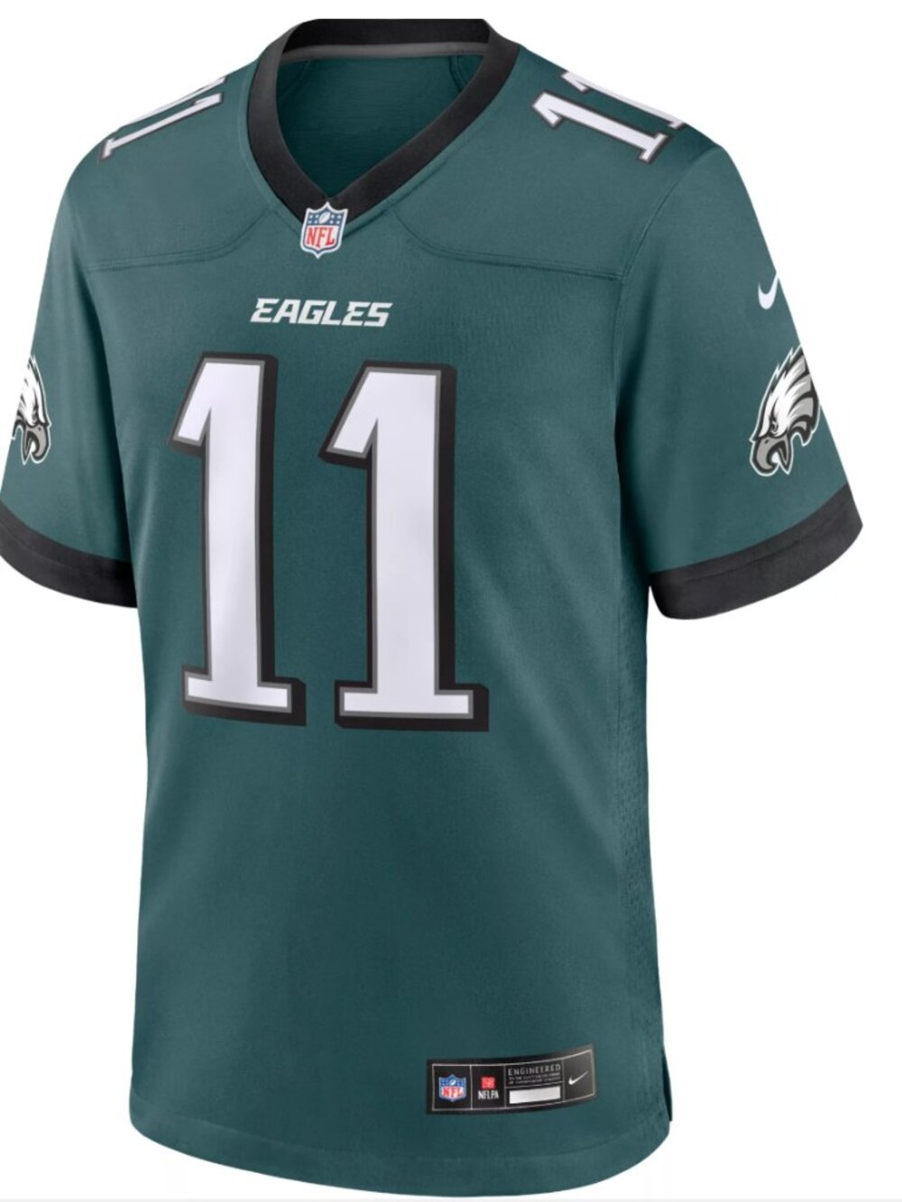 Men's Philadelphia Eagles A.J. Brown Teal Game Jersey